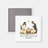 Aimant Greatest Gift Of All Nativity Scene Christian Chri (Recto/Verso)