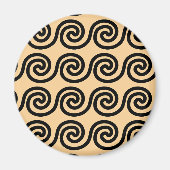 Aimant Grec Meander Key Waves Motif Brown (Devant)