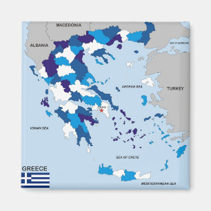 Aimant Grec politique de drapeau de carte de pays de la