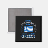 Aimant Grèce 203e Jour de l'Indépendance Fierté grecque G (Recto/Verso)