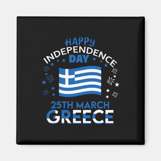 Aimant Grèce 203e Jour de l'Indépendance Fierté grecque G (Devant)