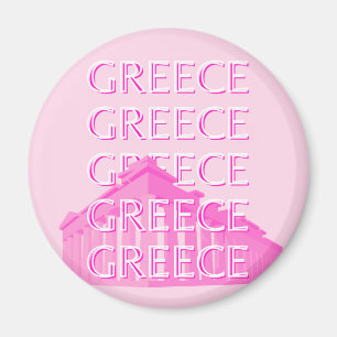 Aimant Grèce, Art Voyage, Art Voyage Pastel, Rose