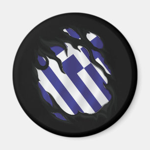 Aimant Grèce déchiré le drapeau
