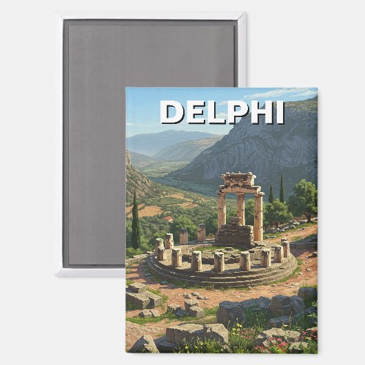 Aimant Grèce Delphi Travel (Recto/Verso)