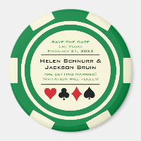 Green and White Poker Chip Casino Enregistrer la d