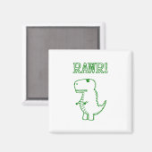 Aimant Green Angry T Rex Dino (Recto/Verso)