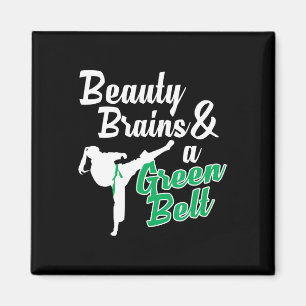 Aimant Green Belt Taekwondo Martial Arts Funny Judo Citat