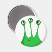 Aimant Green cartoon alien (Recto/Verso)