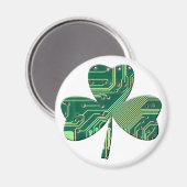 Aimant Green Circuit Board St Patrick Day Shamrock (Recto/Verso)