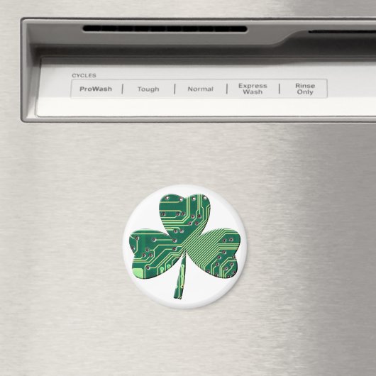 Aimant Green Circuit Board St Patrick Day Shamrock (In Situ (Lave-vaisselle))
