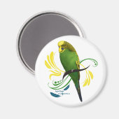 Aimant Green English Budgie (Recto/Verso)