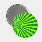 Aimant Green et Lime Funky Striped Abstrait Art (Recto/Verso)