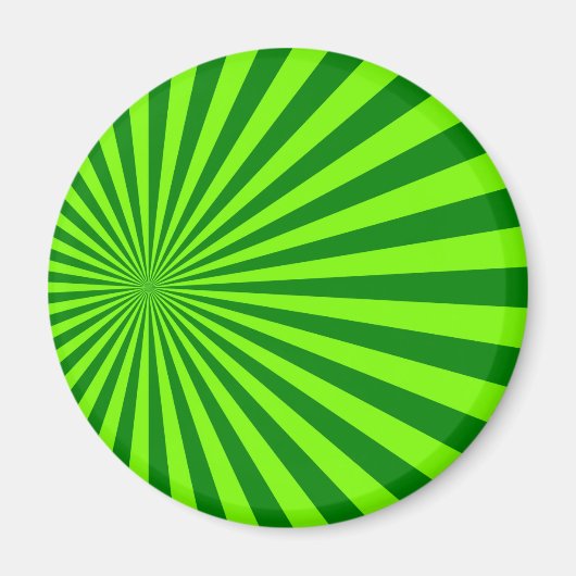 Aimant Green et Lime Funky Striped Abstrait Art (Devant)