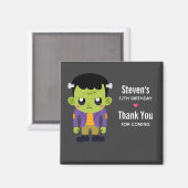 Aimant Green Frankenstein Monster Halloween Anniversaire (Recto/Verso)