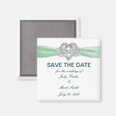 Aimant Green Infinity Heart Enregistrer l'aimant Date (Recto/Verso)