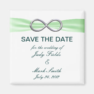 Aimant Green Infinity Wedding Enregistrer L'Aimant Date