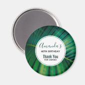 Aimant Green Leaf Forêt tropicale Nature Photo Anniversai (Recto/Verso)