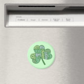 Aimant Green Lucky Irish Charm Shamrock (In Situ (Lave-vaisselle))