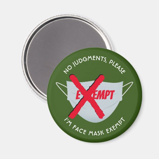 Aimant Green | MASQUE DE VISAGE EXONÉRÉE (Recto/Verso)