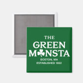 Aimant Green Monsta Boston Green Monstah cadeau de baseba (Recto/Verso)