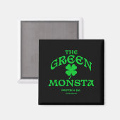 Aimant Green Monsta Funny Boston M New England Srts Gift  (Recto/Verso)