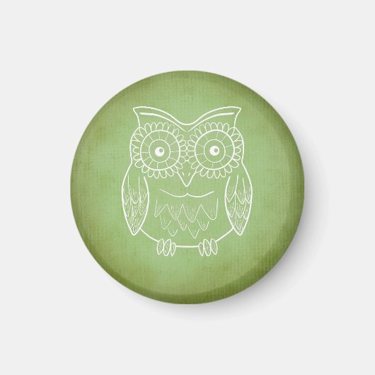 Aimant Green Owl Stencil (Devant)