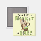 Aimant Green Party Singe 1er Anniversaire Tshirts et cade (Recto/Verso)