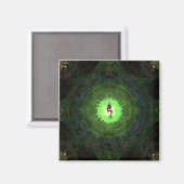 Aimant Green Tara - Protection contre les dangers et les  (Recto/Verso)