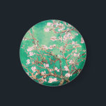 Aimant Green Van Gogh Almond Blossoms<br><div class="desc">Fleurs d'amandes par Vincent Van Gogh modification de couleur copyright 2sweet4wordsDesigns/ PureVintage Love Obtenez la beauté de Van Gogh's bien-aimé Almond Blossom dans les couleurs qui correspondent à votre maison. vincent van gogh,  van gogh,  fleurs d'amandes,  fleurs,  floral,  jolie,  belle,  belle, </div>