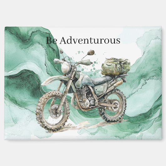Aimant Green Wave Motorcycle Be Adventurous (Recto)