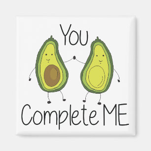 Aimant Green You Complete Me Avocado Cartoon Friends