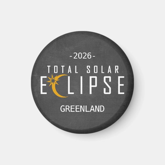 Aimant Greenland 2026 Eclipse (Devant)