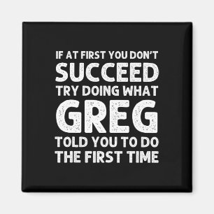 Aimant GREG Nom Cadeau Personnalisé Anniversaire Fun Chri