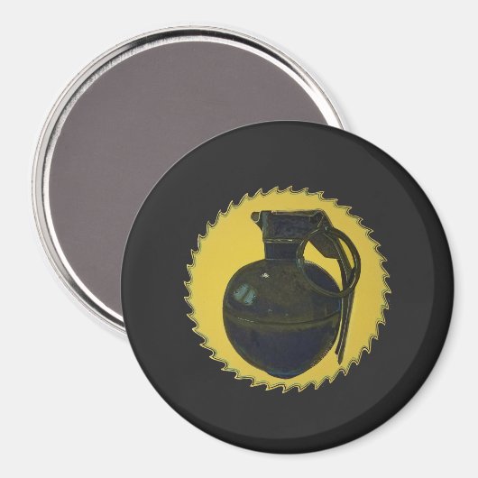 Aimant Grenade verte (Recto/Verso)