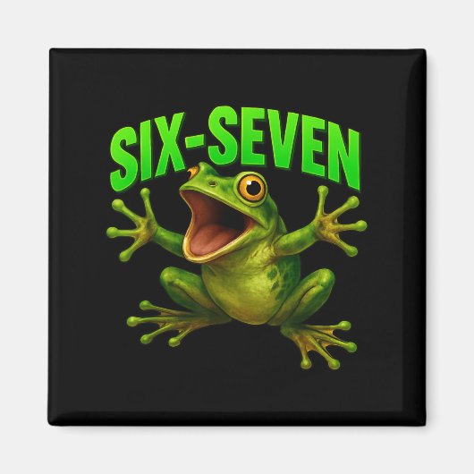 Aimant Grenouille 67 Mème Six Sept Drôle Gen Alpha (Devant)