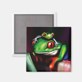 Aimant Grenouille à arbre rouge (Recto/Verso)