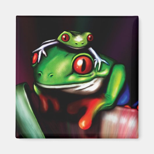 Aimant Grenouille à arbre rouge (Devant)