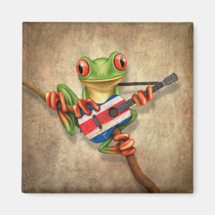 Aimant Grenouille arborescente Jouer Guitare du drapeau d