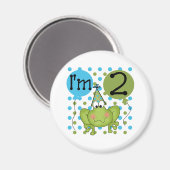 Aimant Grenouille bleue 2e anniversaire (Recto/Verso)
