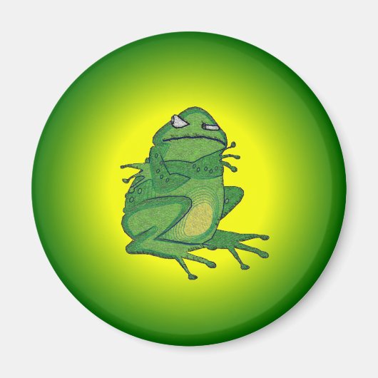 Aimant Grenouille crayon sur dégradé (Devant)
