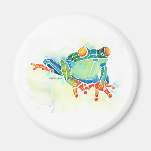 Aimant Grenouille d'arbre vert lunaire (Devant)