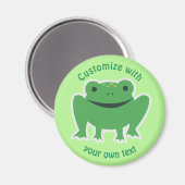 Aimant Grenouille de dessin de texte personnalisé (Recto/Verso)