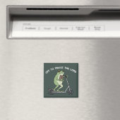 Aimant Grenouille drôle chrétienne part pour louer le Sei (In Situ (Lave-vaisselle))
