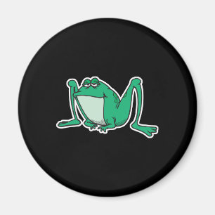 Aimant grenouille drôle et niaise