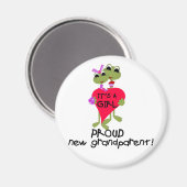 Aimant Grenouille grand-parent de chemises et cadeaux pou (Recto/Verso)