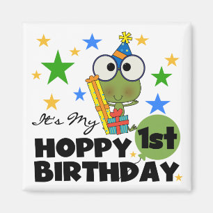 Aimant Grenouille Hoppy 1er Anniversaire T-shirts et cade