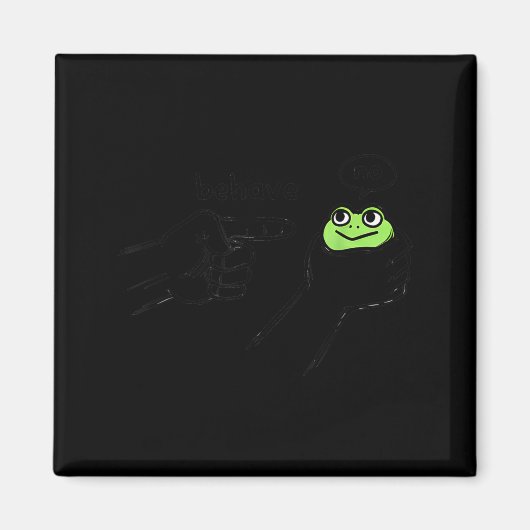 Aimant Grenouille malhonnête Mème de grenouille drôle Ne (Devant)