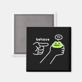 Aimant Grenouille malhonnête Mème de grenouille drôle Se (Recto/Verso)