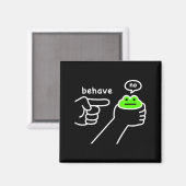 Aimant Grenouille malhonnête Mème de grenouille drôle Se (Recto/Verso)