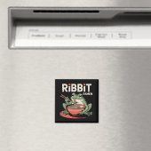 Aimant Grenouille manger Ramen drôle Ribbit Ramen (In Situ (Lave-vaisselle))